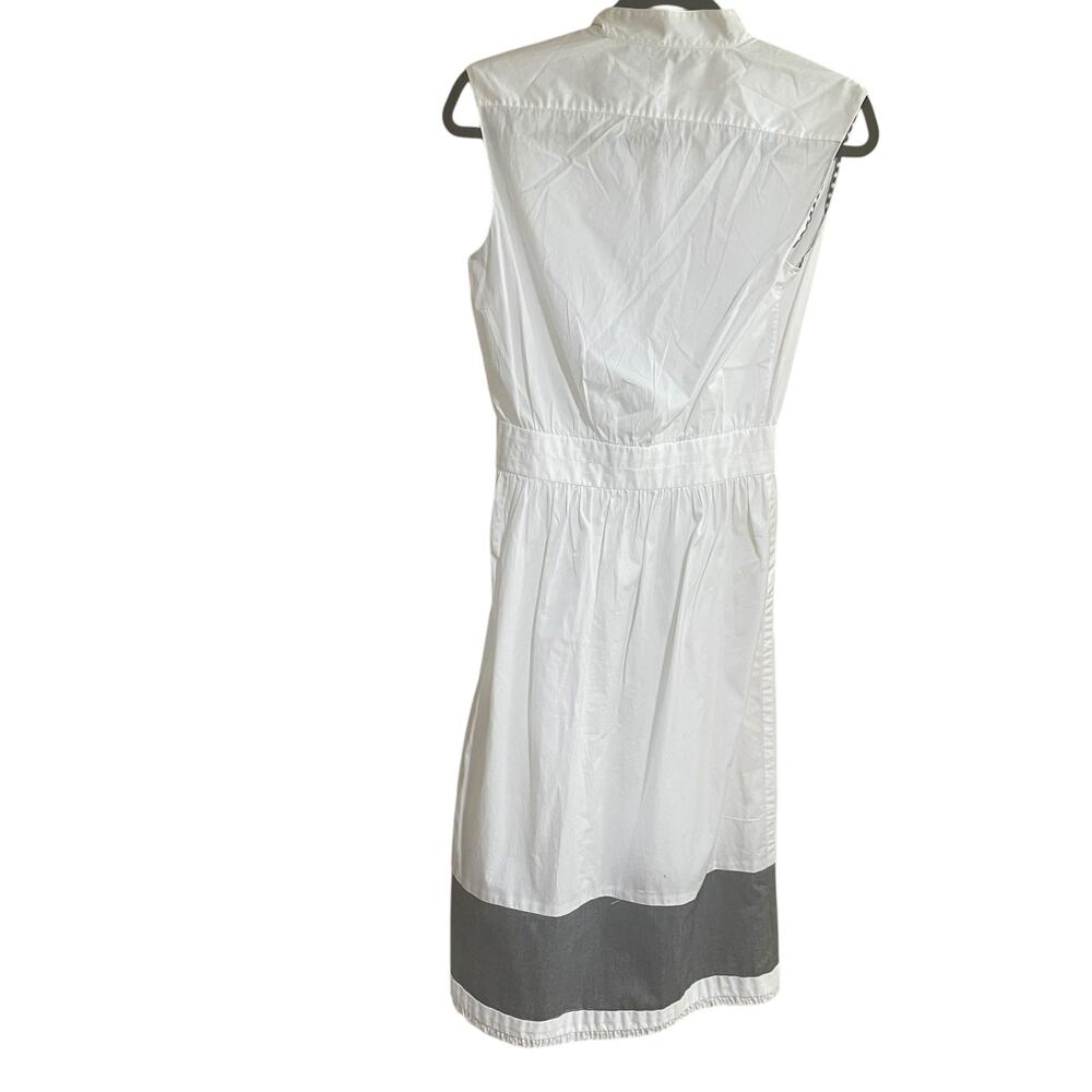 Diane von furstenberg cotton button front shirt dress white